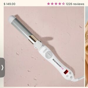 The Beachwaver Co. White and Silver Hair Tool